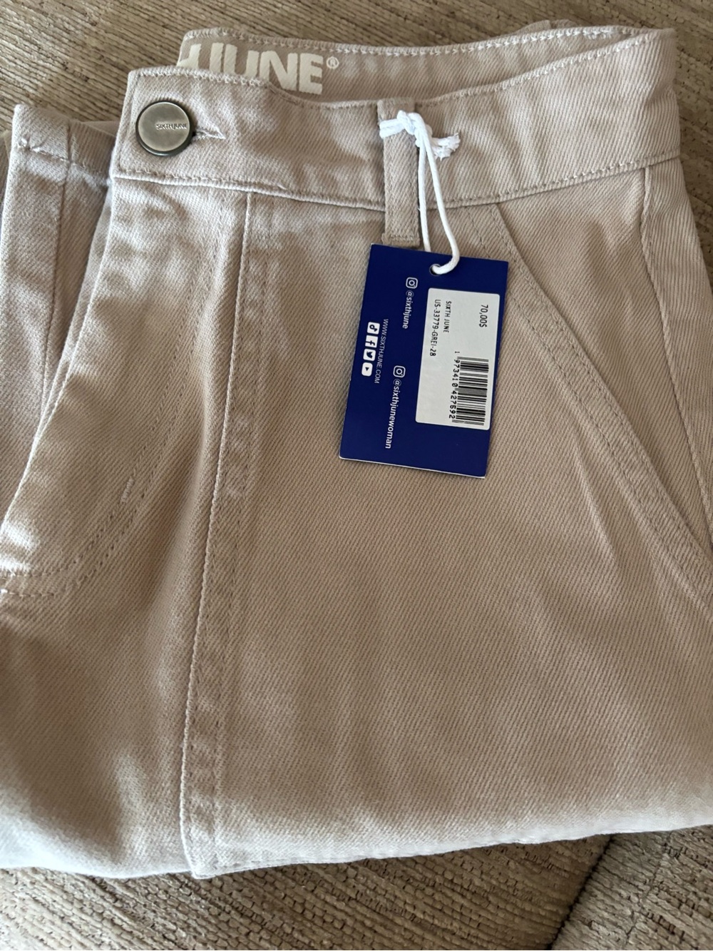 Dune Beige High-Rise Pants